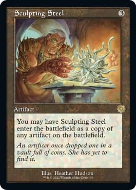 Sculpting Steel trading card from The Brothers' War: Retro Frame Artifacts Sculpting Steel - The Brothers' War: Retro Frame Artifacts Magic: The Gathering trading card