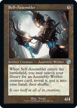 Self-Assembler trading card from The Brothers' War: Retro Frame Artifacts Self-Assembler - The Brothers' War: Retro Frame Artifacts Magic: The Gathering trading card