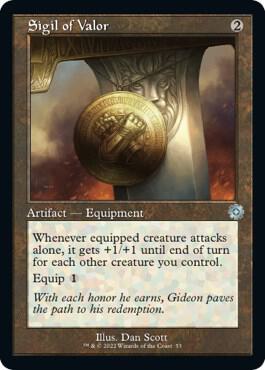 Sigil of Valor trading card from The Brothers' War: Retro Frame Artifacts Sigil of Valor - The Brothers' War: Retro Frame Artifacts Magic: The Gathering trading card