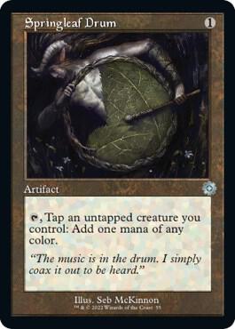 Springleaf Drum - The Brothers' War: Retro Frame Artifacts Magic: The Gathering trading card