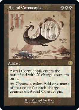 Astral Cornucopia (Schematic) trading card from The Brothers' War: Retro Frame Artifacts Astral Cornucopia (Schematic) - The Brothers' War: Retro Frame Artifacts Magic: The Gathering trading card