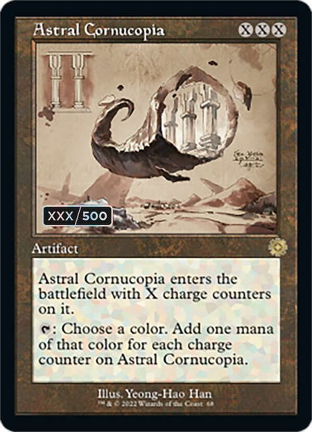 Astral Cornucopia (Schematic) (Serial Numbered) - The Brothers' War: Retro Frame Artifacts Magic: The Gathering trading card