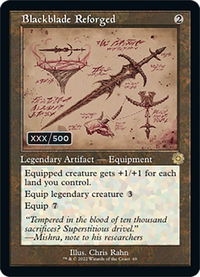 Blackblade Reforged (Schematic) (Serial Numbered) - The Brothers' War: Retro Frame Artifacts (BRR) #69z - Rare Magic: The Gathering Trading Card