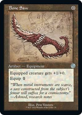 Bone Saw (Schematic) - The Brothers' War: Retro Frame Artifacts Magic: The Gathering trading card