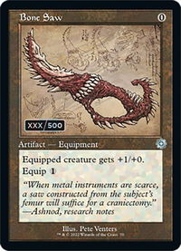 Bone Saw (Schematic) (Serial Numbered) - The Brothers' War: Retro Frame Artifacts (BRR) #70z - Uncommon Magic: The Gathering Trading Card