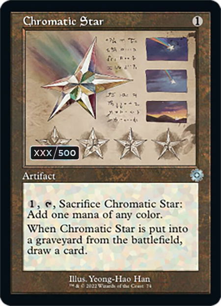 Chromatic Star (Schematic) (Serial Numbered) - The Brothers' War: Retro Frame Artifacts Magic: The Gathering trading card