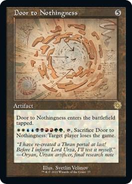 Door to Nothingness (Schematic) trading card from The Brothers' War: Retro Frame Artifacts Door to Nothingness (Schematic) - The Brothers' War: Retro Frame Artifacts Magic: The Gathering trading card