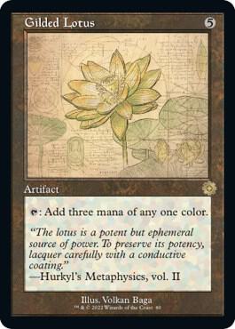 Gilded Lotus (Schematic) trading card from The Brothers' War: Retro Frame Artifacts Gilded Lotus (Schematic) - The Brothers' War: Retro Frame Artifacts Magic: The Gathering trading card