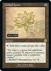Gilded Lotus (Schematic) (Serial Numbered) - The Brothers' War: Retro Frame Artifacts (BRR) #80z - Rare Magic: The Gathering Trading Card