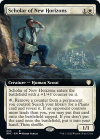 Scholar of New Horizons (Extended Art) - Commander: The Brothers' War (BRC) #53 - Rare Magic: The Gathering Trading Card