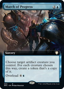 March of Progress (Extended Art) - Commander: The Brothers' War (BRC) #55 - Rare Magic: The Gathering Trading Card