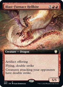 Blast-Furnace Hellkite (Extended Art) - Commander: The Brothers' War Magic: The Gathering trading card