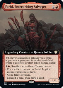 Farid, Enterprising Salvager (Extended Art) - Commander: The Brothers' War (BRC) #60 - Rare Magic: The Gathering Trading Card