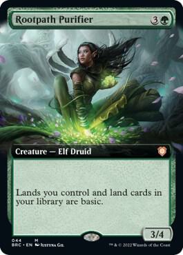 Rootpath Purifier (Extended Art) trading card from Commander: The Brothers' War Rootpath Purifier (Extended Art) - Commander: The Brothers' War Magic: The Gathering trading card