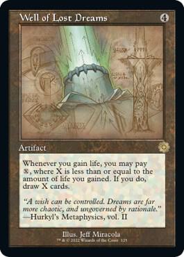 Well of Lost Dreams (Schematic) - The Brothers' War: Retro Frame Artifacts Magic: The Gathering trading card