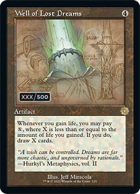 Well of Lost Dreams (Schematic) (Serial Numbered) - The Brothers' War: Retro Frame Artifacts Magic: The Gathering trading card