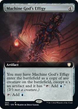 Machine God's Effigy (Extended Art) trading card from Commander: The Brothers' War Machine God's Effigy (Extended Art) - Commander: The Brothers' War Magic: The Gathering trading card