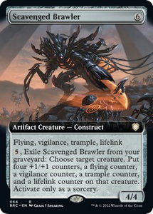 Scavenged Brawler (Extended Art) - Commander: The Brothers' War (BRC) #64 - Rare Magic: The Gathering Trading Card