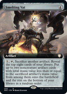 Smelting Vat (Extended Art) - Commander: The Brothers' War (BRC) #65 - Rare Magic: The Gathering Trading Card