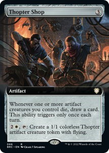 Thopter Shop (Extended Art) - Commander: The Brothers' War (BRC) #66 - Rare Magic: The Gathering Trading Card
