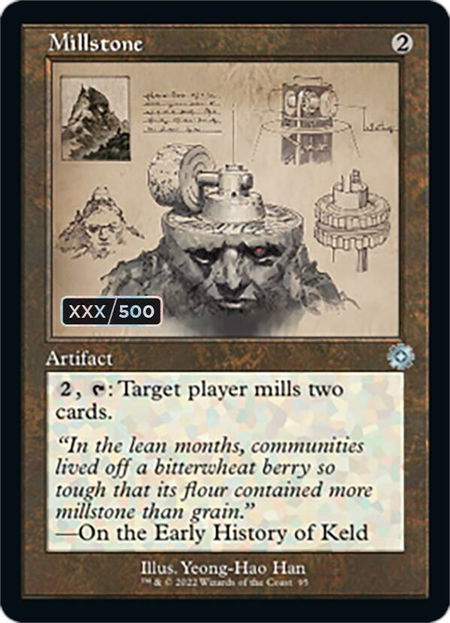 Millstone (Schematic) (Serial Numbered) - The Brothers' War: Retro Frame Artifacts Magic: The Gathering trading card