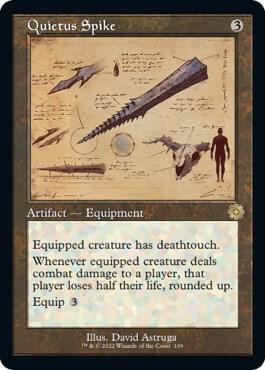 Quietus Spike (Schematic) - The Brothers' War: Retro Frame Artifacts Magic: The Gathering trading card