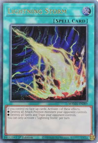 Lightning Storm (Ultra Pharaoh's Rare) - Magnificent Mavens (MAMA) #MAMA-EN089 - Ultra Pharaoh’s Rare YuGiOh Trading Card