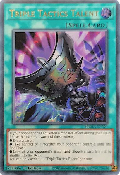 Triple Tactics Talent (Ultra Pharaoh's Rare) trading card from Magnificent Mavens Triple Tactics Talent (Ultra Pharaoh's Rare) - Magnificent Mavens YuGiOh trading card