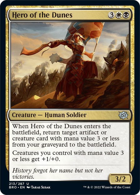 Hero of the Dunes - The Brothers' War Magic: The Gathering trading card
