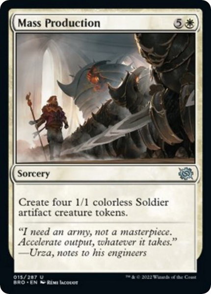 Mass Production trading card from The Brothers' War Mass Production - The Brothers' War Magic: The Gathering trading card