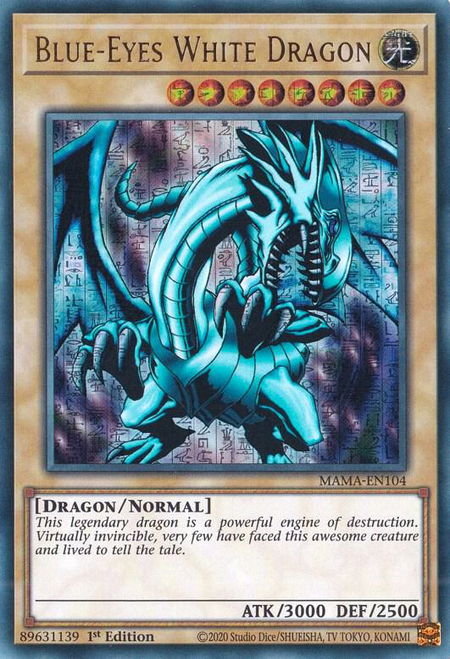 Blue-Eyes White Dragon (Ultra Pharaoh's Rare) - Magnificent Mavens YuGiOh trading card