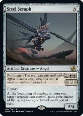 Steel Seraph trading card from The Brothers' War Steel Seraph - The Brothers' War Magic: The Gathering trading card