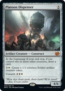 Platoon Dispenser - The Brothers' War (BRO) #36 - Mythic Rare Magic: The Gathering Trading Card