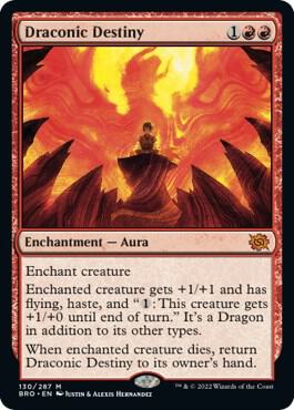 Draconic Destiny - The Brothers' War Magic: The Gathering trading card