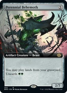 Perennial Behemoth (Extended Art) - The Brothers' War Magic: The Gathering trading card