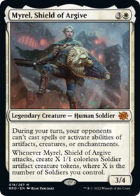 Myrel, Shield of Argive - The Brothers' War (BRO) #18 - Mythic Magic: The Gathering Trading Card