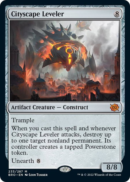 Cityscape Leveler trading card from The Brothers' War Cityscape Leveler - The Brothers' War Magic: The Gathering trading card