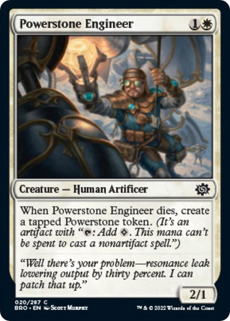 Powerstone Engineer - The Brothers' War Magic: The Gathering trading card