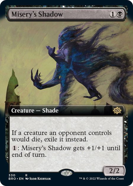 Misery's Shadow (Extended Art) - The Brothers' War Magic: The Gathering trading card