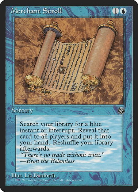 Merchant Scroll - Homelands Magic: The Gathering trading card