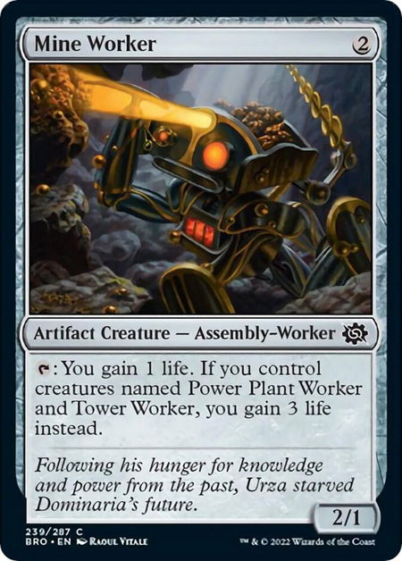 Mine Worker - The Brothers' War Magic: The Gathering trading card