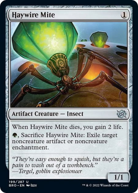 Haywire Mite - The Brothers' War Magic: The Gathering trading card