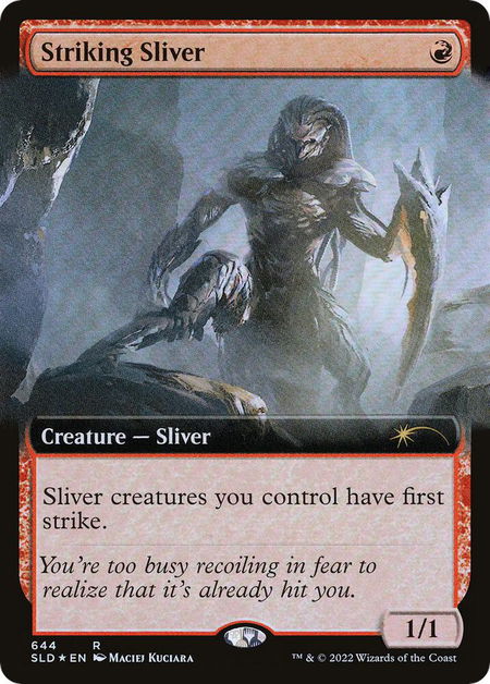 Striking Sliver (Extended Art) - Secret Lair Drop Series Magic: The Gathering trading card