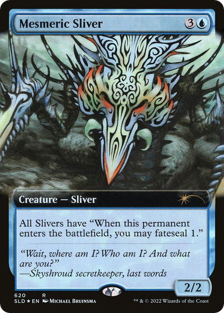 Mesmeric Sliver (Extended Art) - Secret Lair Drop Series Magic: The Gathering trading card