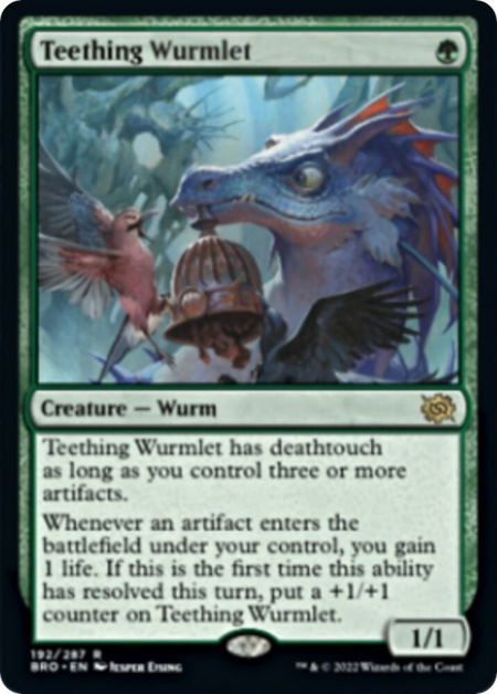Teething Wurmlet - The Brothers' War Magic: The Gathering trading card