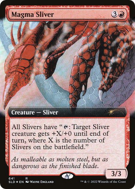 Magma Sliver (Extended Art) - Secret Lair Drop Series Magic: The Gathering trading card