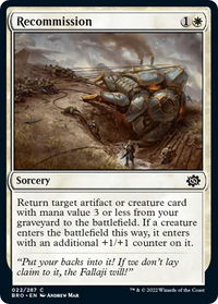 Recommission - The Brothers' War (BRO) #22 - Common Magic: The Gathering Trading Card