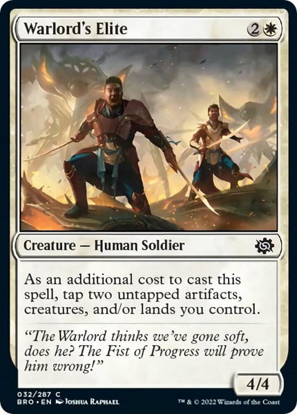 Warlord's Elite trading card from The Brothers' War Warlord's Elite - The Brothers' War Magic: The Gathering trading card