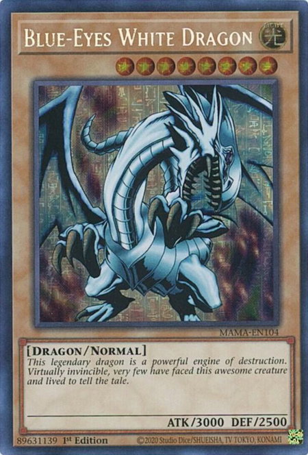 Blue-Eyes White Dragon (Secret Pharaoh's Rare) - Magnificent Mavens YuGiOh trading card
