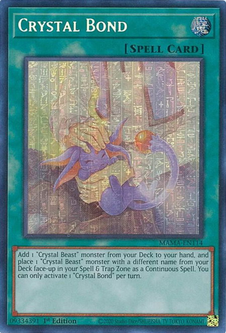 Crystal Bond (Secret Pharaoh's Rare) - Magnificent Mavens YuGiOh trading card